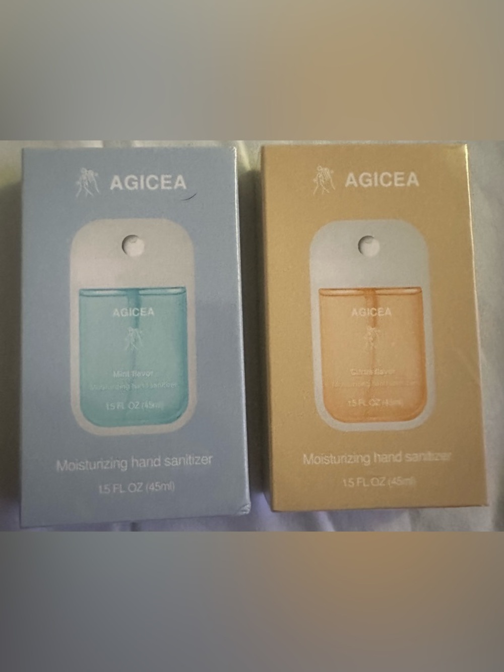 AGICEA scented moisturizing hand sanitizer spray(2pack) new 1.5 Fl OZper bottle